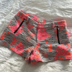ANTHROPOLOGIE nomad morgan carper tweed floral shorts